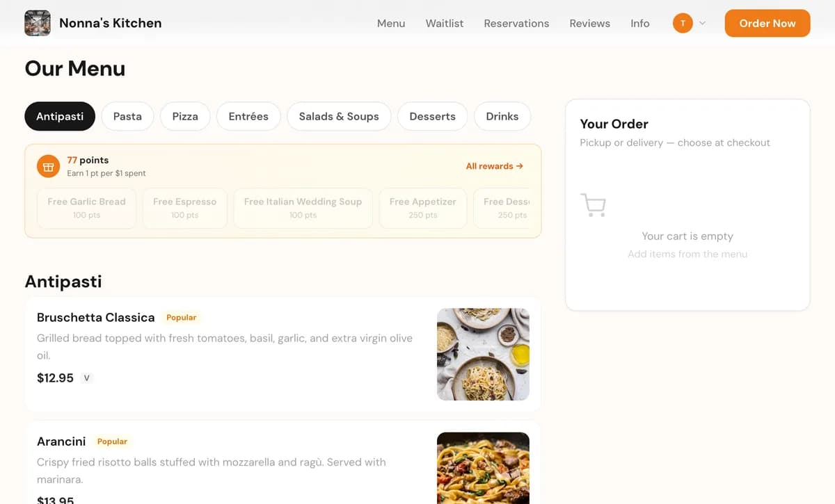 S4VOR Online Ordering - Your own ordering page. Zero commission.