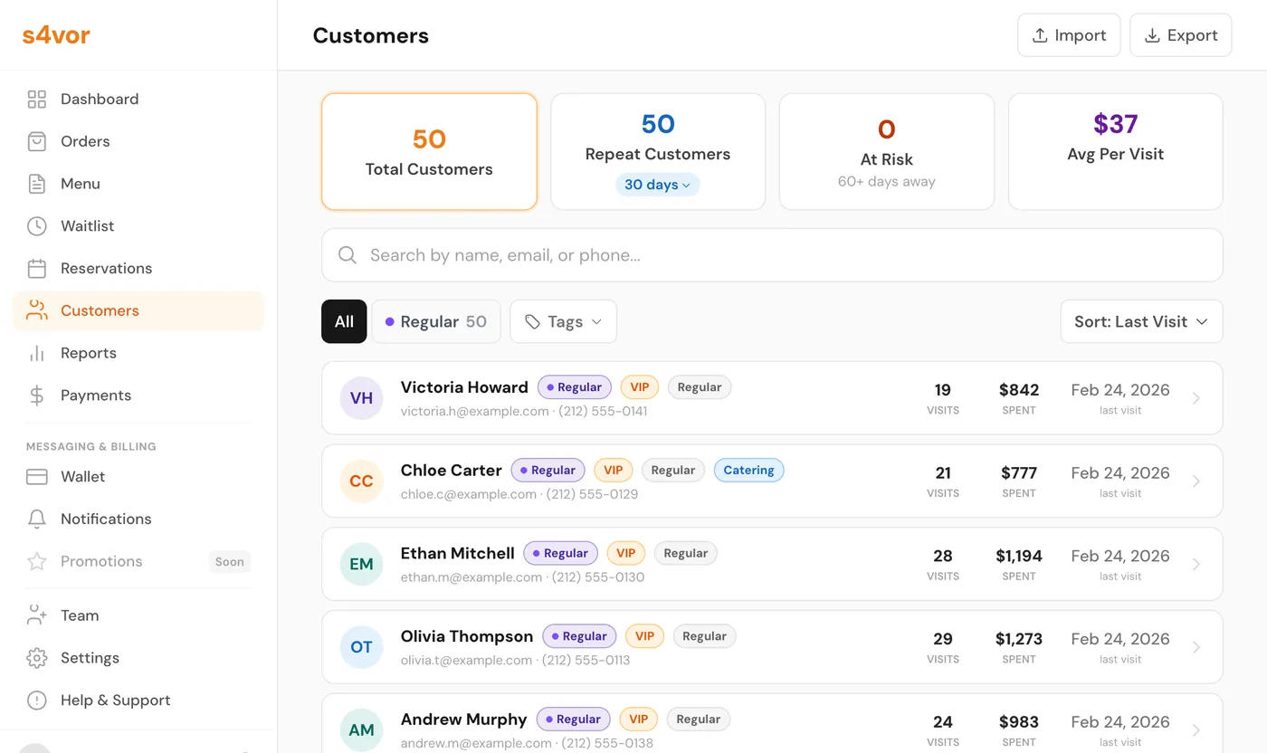 Customer Management screenshot